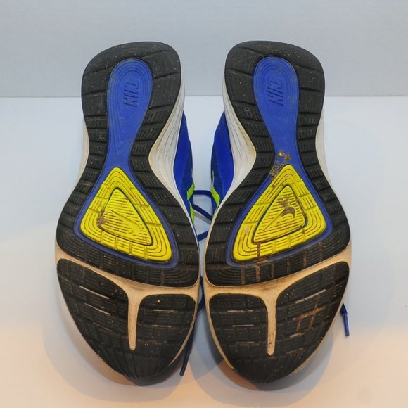 Men's Nike Dual Fusion Run 3 Sneaker Shoe Size 9 Cobalt Blue & Lime Green - Picture 9 of 11